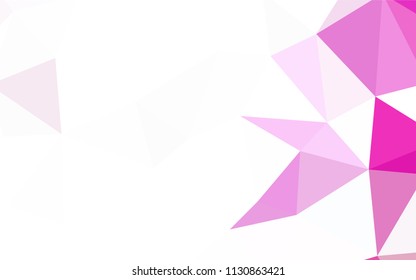 Dark Pink vector abstract mosaic background. Creative geometric illustration in Origami style with gradient. Template for cell phone's backgrounds.