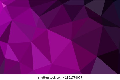 Dark Pink vector abstract mosaic pattern. Colorful illustration in abstract style with triangles. Brand new design for your business.