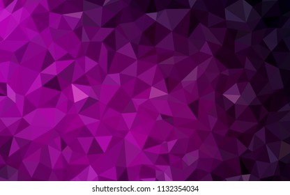 Dark Pink vector abstract mosaic backdrop. A sample with polygonal shapes. A completely new design for your leaflet.