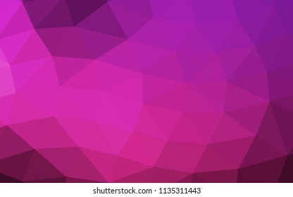 Dark Pink vector abstract mosaic abstract mosaic. A sample with polygonal shapes. A new texture for your design.