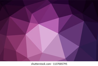 Dark Pink vector abstract mosaic background. Geometric illustration in Origami style with gradient.  A completely new design for your leaflet.