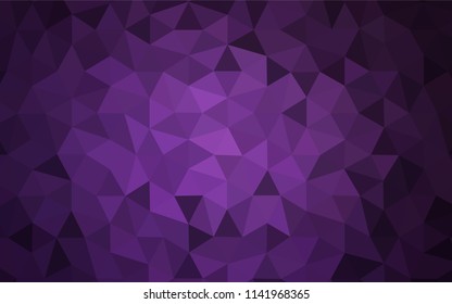 Dark Pink vector abstract mosaic backdrop. Colorful abstract illustration with triangles. Brand new style for your business design.