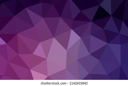 Dark Pink vector abstract mosaic pattern. A completely new color illustration in a polygonal style. A completely new design for your leaflet.