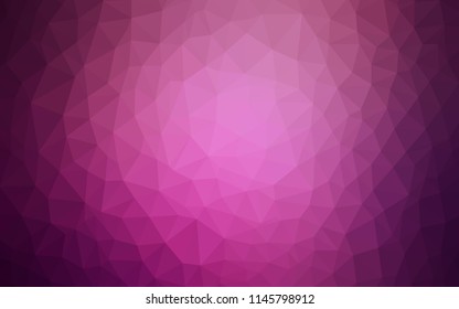 Dark Pink vector abstract mosaic backdrop. A sample with polygonal shapes. Polygonal design for your web site.