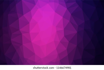 Dark Pink vector abstract mosaic backdrop. Creative illustration in halftone style with gradient. A completely new template for your business design.