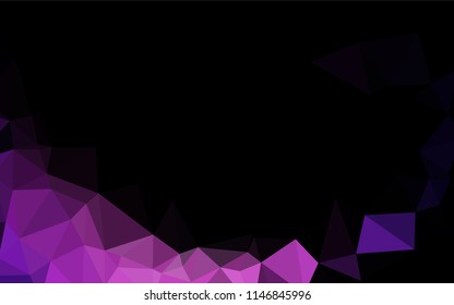 Dark Pink vector abstract mosaic pattern. Shining illustration, which consist of triangles. The best triangular design for your business.