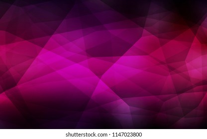 Dark Pink vector abstract mosaic backdrop. Colorful abstract illustration with triangles. New template for your brand book.
