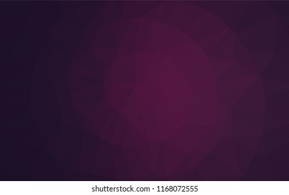 Dark Pink vector abstract mosaic pattern. Shining illustration, which consist of triangles. A new texture for your design.