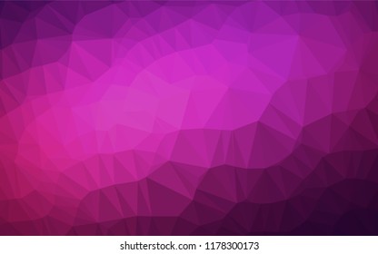 Dark Pink vector abstract mosaic pattern. Creative geometric illustration in Origami style with gradient. The polygonal design can be used for your web site.