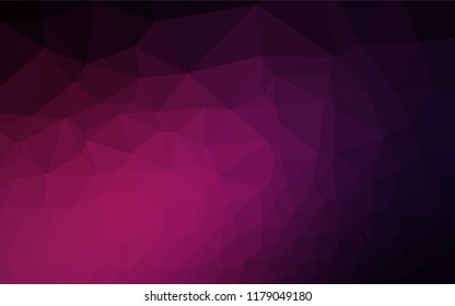 Dark Pink vector abstract mosaic backdrop. Glitter abstract illustration with an elegant design. Triangular pattern for your business design.