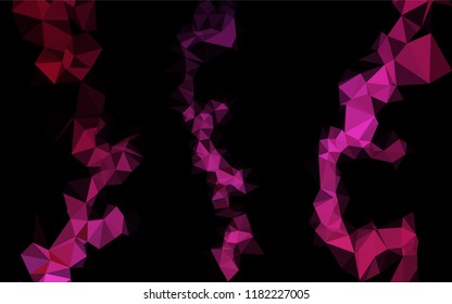 Dark Pink vector abstract mosaic pattern. A completely new color illustration in a vague style. The best triangular design for your business.