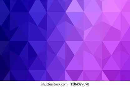 Dark Pink vector abstract mosaic pattern. Modern abstract illustration with triangles. A completely new design for your leaflet.