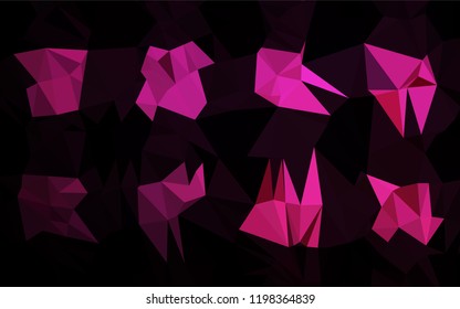 Dark Pink vector abstract mosaic backdrop. Shining colored illustration in a Brand new style. A completely new design for your business.