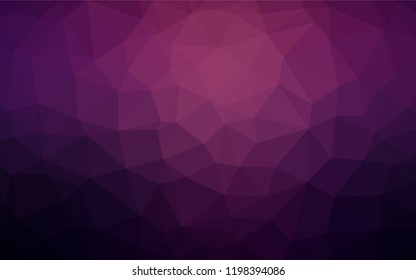 Dark Pink vector abstract mosaic background. Shining colored illustration in a Brand new style. The best triangular design for your business.