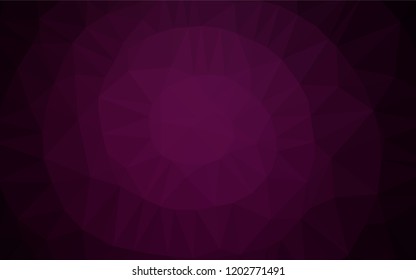 Dark Pink vector abstract mosaic backdrop. Glitter abstract illustration with an elegant design. Triangular pattern for your business design.
