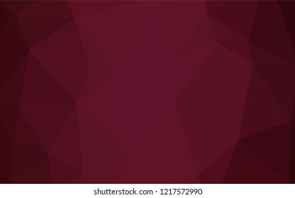 Dark Pink vector abstract mosaic background. Creative illustration in halftone style with triangles. Polygonal design for your web site.