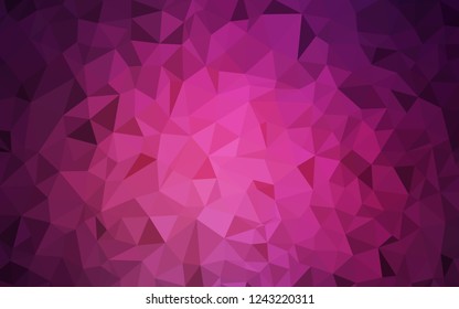 Dark Pink vector abstract mosaic background. Colorful illustration in abstract style with triangles. New template for your brand book.