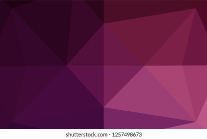 Dark Pink vector abstract mosaic background. Geometric illustration in Origami style with gradient.  A completely new template for your business design.
