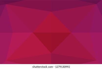 Dark Pink vector abstract mosaic backdrop. Shining illustration, which consist of triangles. A completely new design for your business.