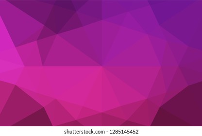 Dark Pink vector abstract mosaic pattern. Colorful illustration in abstract style with gradient. The polygonal design can be used for your web site.