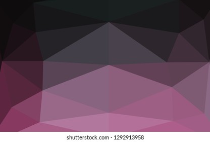 Dark Pink vector abstract mosaic pattern. Geometric illustration in Origami style with gradient. New texture for your design.