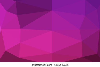 Dark Pink vector abstract mosaic background. Colorful illustration in Origami style with gradient.  Brand new design for your business.