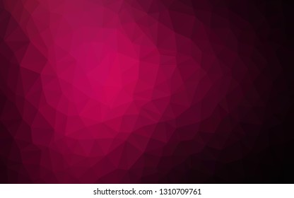 Dark Pink vector abstract mosaic background. A sample with polygonal shapes. Pattern for a brand book's backdrop.