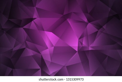 Dark Pink vector abstract mosaic background. Colorful illustration in polygonal style with gradient. A completely new design for your leaflet.