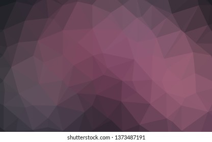 Dark Pink vector abstract mosaic pattern. Colorful illustration in abstract style with gradient. Triangular pattern for your business design.