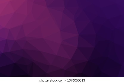Dark Pink vector abstract mosaic pattern. A sample with polygonal shapes. Brand new style for your business design.