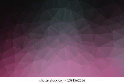 Dark Pink vector abstract mosaic pattern. A sample with polygonal shapes. Template for a cell phone background.