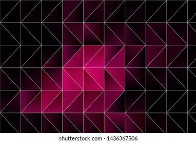 Dark Pink vector abstract mosaic backdrop. Glitter abstract illustration with an elegant triangles. Polygonal design for your web site.