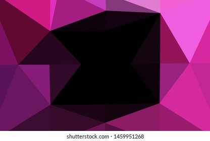 Dark Pink vector abstract mosaic backdrop. Geometric illustration in Origami style with gradient. Brand new design for your business.