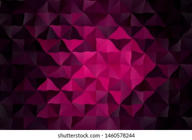 Dark Pink vector abstract mosaic background. A completely new color illustration in a polygonal style. Textured pattern for your backgrounds.