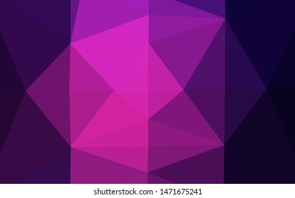 Dark Pink vector abstract mosaic pattern. Glitter abstract illustration with an elegant design. New texture for your design.