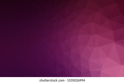 Dark Pink vector abstract mosaic background. Shining illustration, which consist of triangles. New texture for your design.