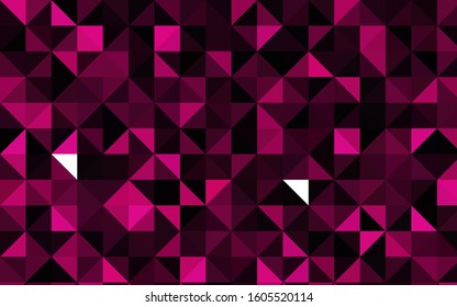 Dark Pink vector abstract mosaic pattern. Geometric illustration in Origami style with gradient.  A completely new template for your business design.