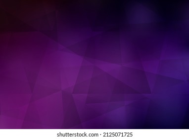 Dark Pink vector abstract mosaic background. Shining colorful illustration with triangles. Brand new style for your business design.