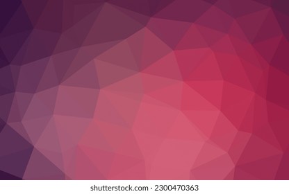 Patrón de mosaico abstracto del vector rosa oscuro. Ilustración colorida de estilo Origami con degradado.  Diseño poligonal para su sitio web.