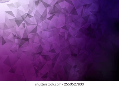 Fondo de mosaico abstracto de Vector rosa oscuro. Ilustración geométrica creativa en estilo Origami con gradiente. Diseño poligonal para tu Sitio web.