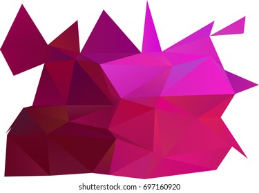 Dark Pink vector abstract mosaic background. Shining illustration, which consist of triangles. The completely new template can be used for your brand book.