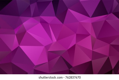 Dark Pink vector abstract mosaic background. A sample with polygonal shapes. The polygonal design can be used for your web site.