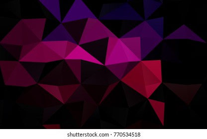Dark Pink vector abstract mosaic pattern. Creative illustration in halftone style with gradient. A completely new design for your business.