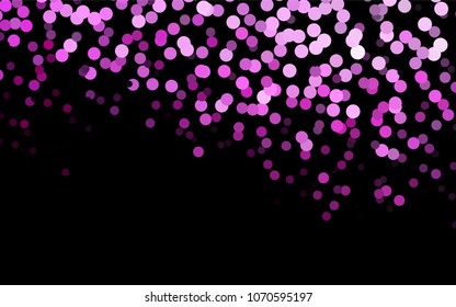 Dark Pink vector abstract pattern with circles. Geometry template for your business design. Background with colored spheres.
