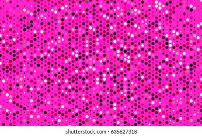 Dark Pink vector abstract pattern with circles. Geometry template for your business design. Background with colored spheres.