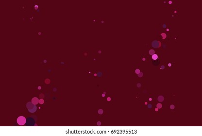 Dark Pink vector abstract pattern with circles. Geometry template for your business design. Background with colored spheres.