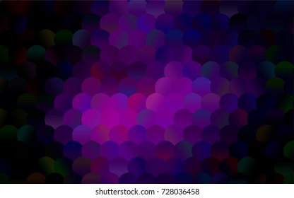 Dark Pink vector abstract pattern with circles. Geometry template for your business design. Background with colored spheres.