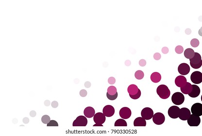 Dark Pink vector abstract pattern with circles. Geometry template for your business design. Background with colored spheres.