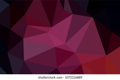 Dark Pink vector abstract polygonal pattern. A sample with polygonal shapes. The best triangular design for your business.