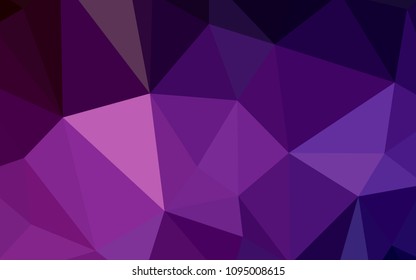 Dark Pink vector abstract polygonal background. Colorful illustration in polygonal style with gradient. Triangular pattern for your design.